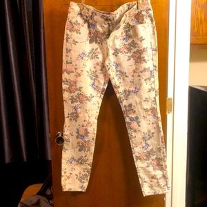 Floral skinny jeans